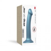 n11730-strap-on-me-duck-egg-blue-metallic-shine-mono-density-dildo-medium-pkg