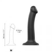 n11738-strap-on-me-semi-realistic-dual-density-bendable-dildo-black-medium-3
