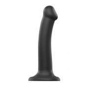 n11738-strap-on-me-semi-realistic-dual-density-bendable-dildo-black-medium