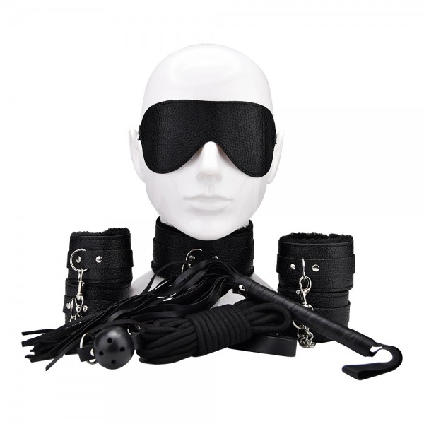 n12280-bound-to-play-beginners-bondage-kit-black-8-piece